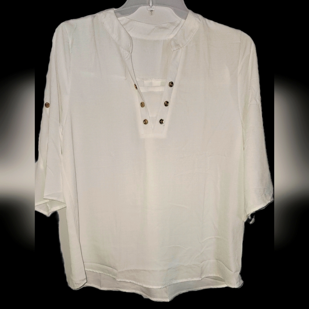 NWOT White Chiffon Top